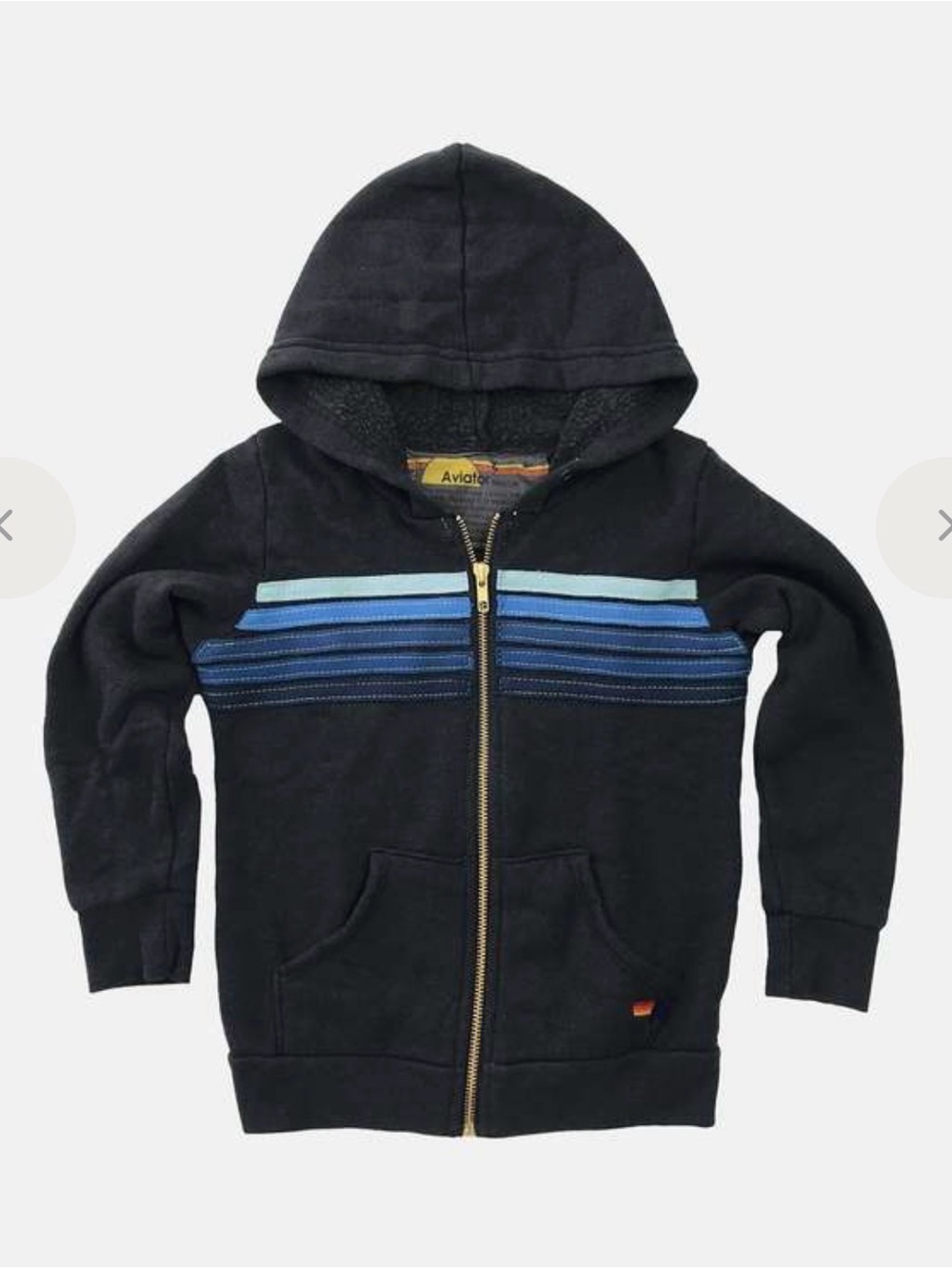 AVIATOR NATION Kids 5 Stripe Hoodie - 6